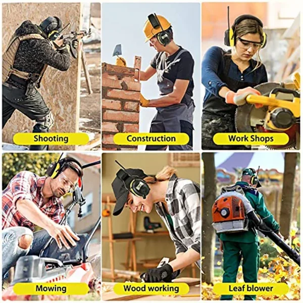 ARM NEXT Electronic Noise Reduction Earmuff Hearing Protector Headphone Digital AM/FM Radio Stereo Hearing Protection Ear Muffs