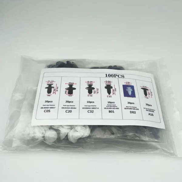 Car Retainer Clips 6 Popular Sizes Fasteners Automotive Plastic Clips Kit Auto Trim Panel Clip Mixed Car Body Bumper Rivet