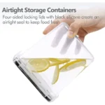 Kitchen Food Storage Containers Set, Pantry Organization and with Easy Lock Lids, 8 Pieces &Organ