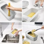 Microwave Noodles Pasta Cooker with Strainer Eco-Friendly Plastic Spaghetti Vegetable Steamer Kitchen Accessories Noodles Maker